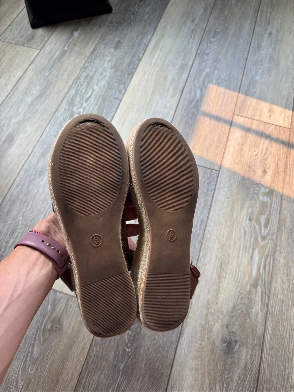 Universal Thread Brown Espadrille Wedge Sandals